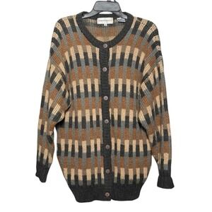 Together! Vintage Wool Blend Button Up Cardigan Women's Size‎ Medium Flaw